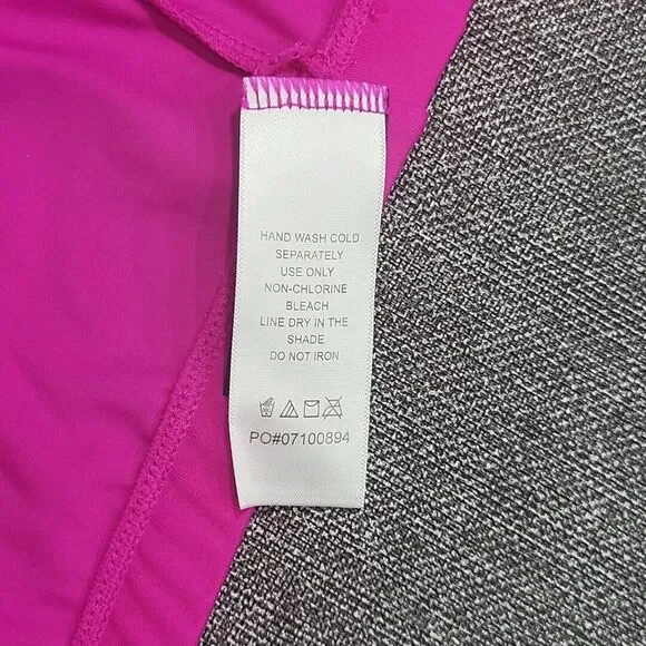 Kim Gravel x Swimsuits For All Scoop Neck Tankini Set w Bike Shorts Size 16 Pink - Picture 8 of 9